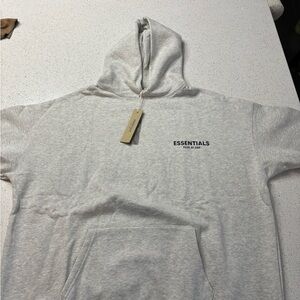 Essentials Light Gray Hoodie Sweater for Men